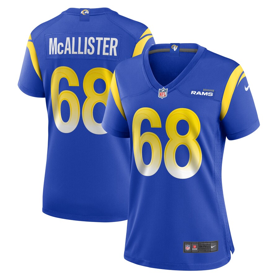 Women's Los Angeles Rams Mike McAllister Nike Royal Home Game Jersey - Jersey