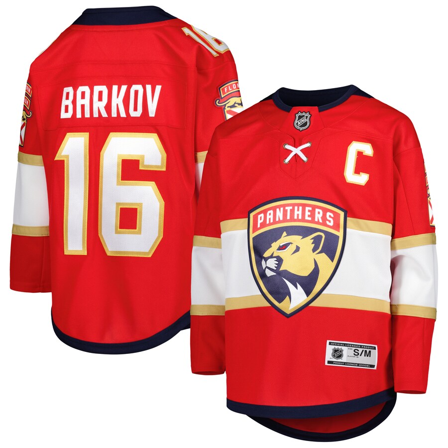 Youth Florida Panthers Aleksander Barkov Red Home Premier Player Jersey - Jersey