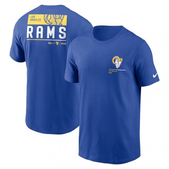 Men's Los Angeles Rams Blue Team Incline T Shirt - Jersey