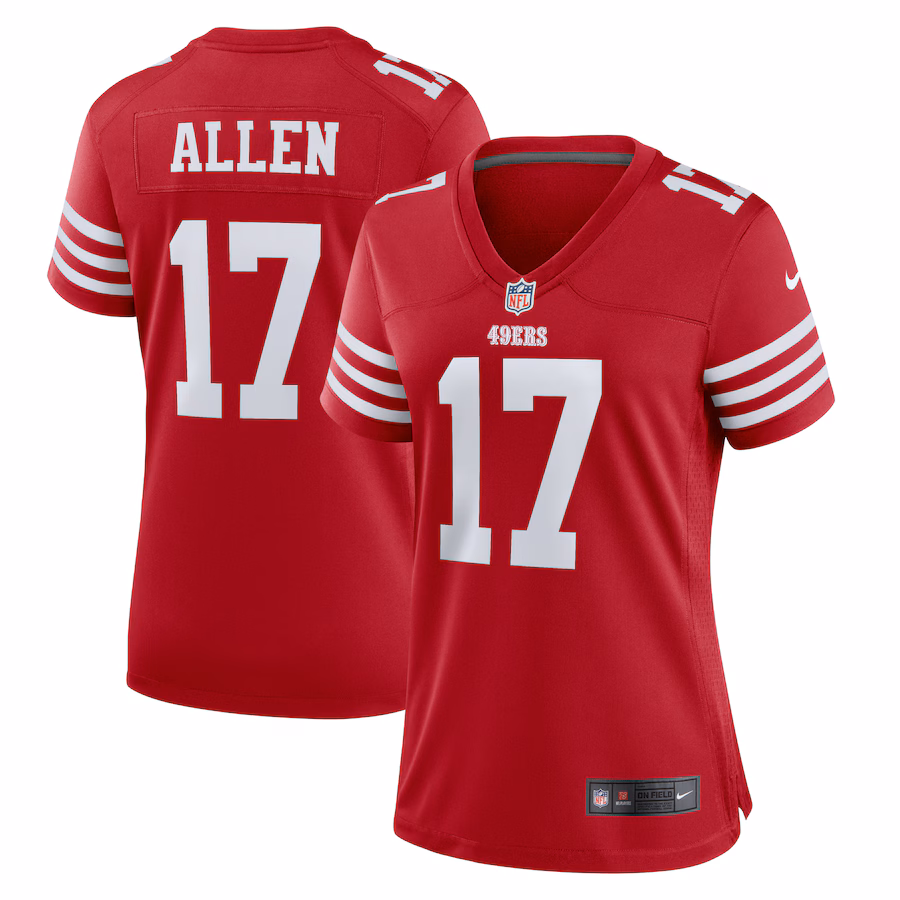 Women's San Francisco 49ers Brandon Allen Nike  Scarlet  Game Jersey - Jersey