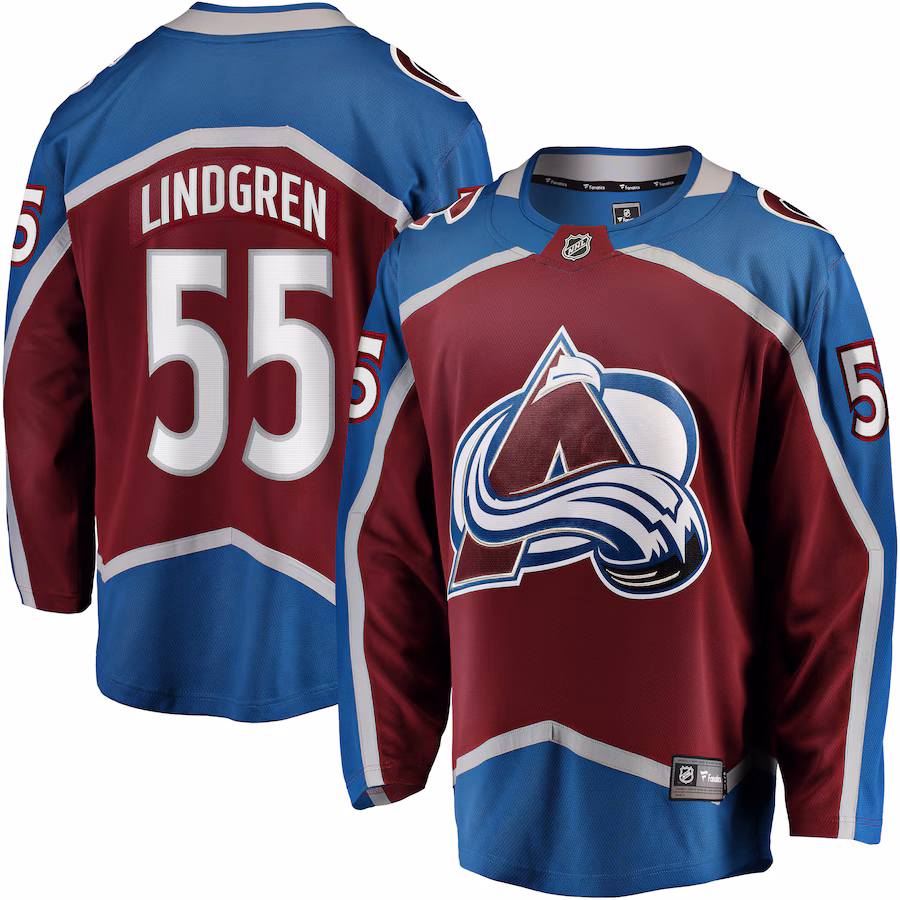 Men's Colorado Avalanche Ryan Lindgren Fanatics Burgundy Home Breakaway Jersey - Jersey