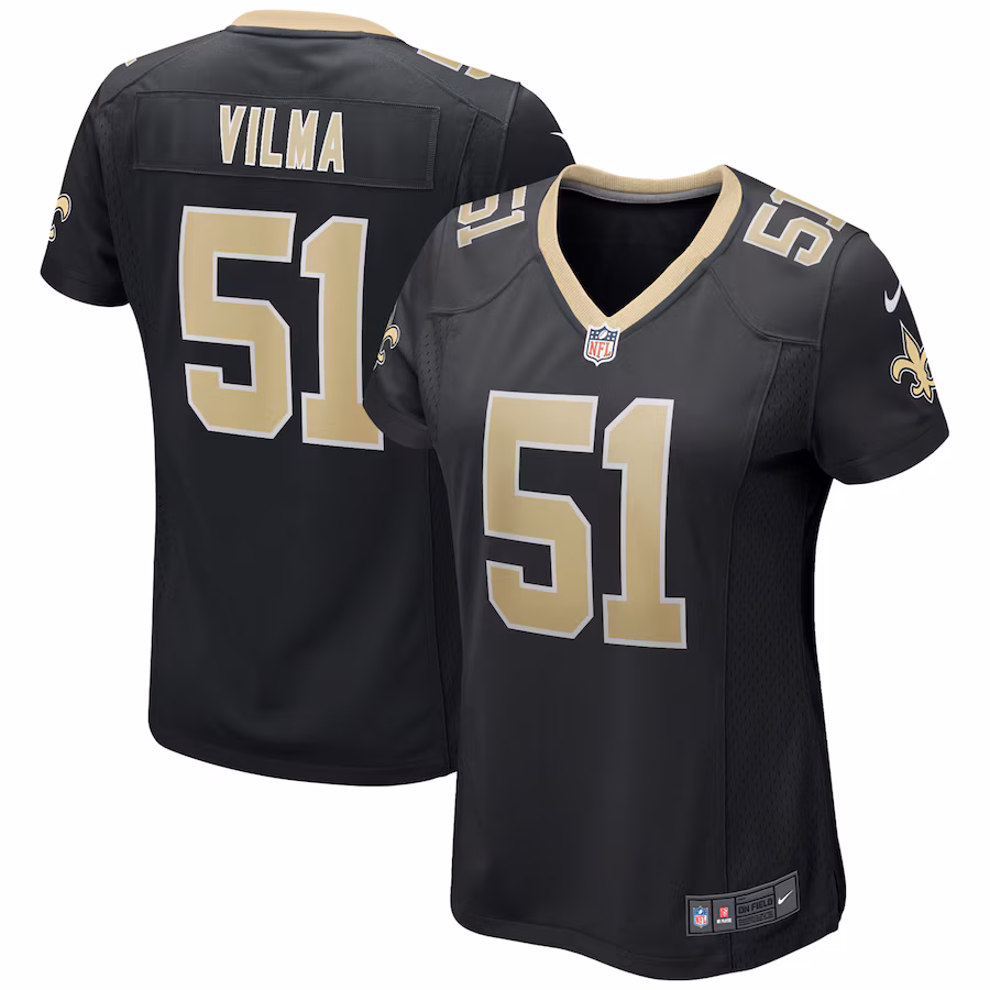 Women's New Orleans Saints Jonathan Vilma Nike Black Game Retired Player Jersey - Jersey