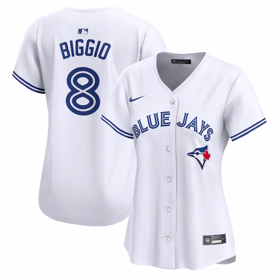 Women's Toronto Blue Jays Cavan Biggio Nike White Home Limited Player Jersey - Jersey