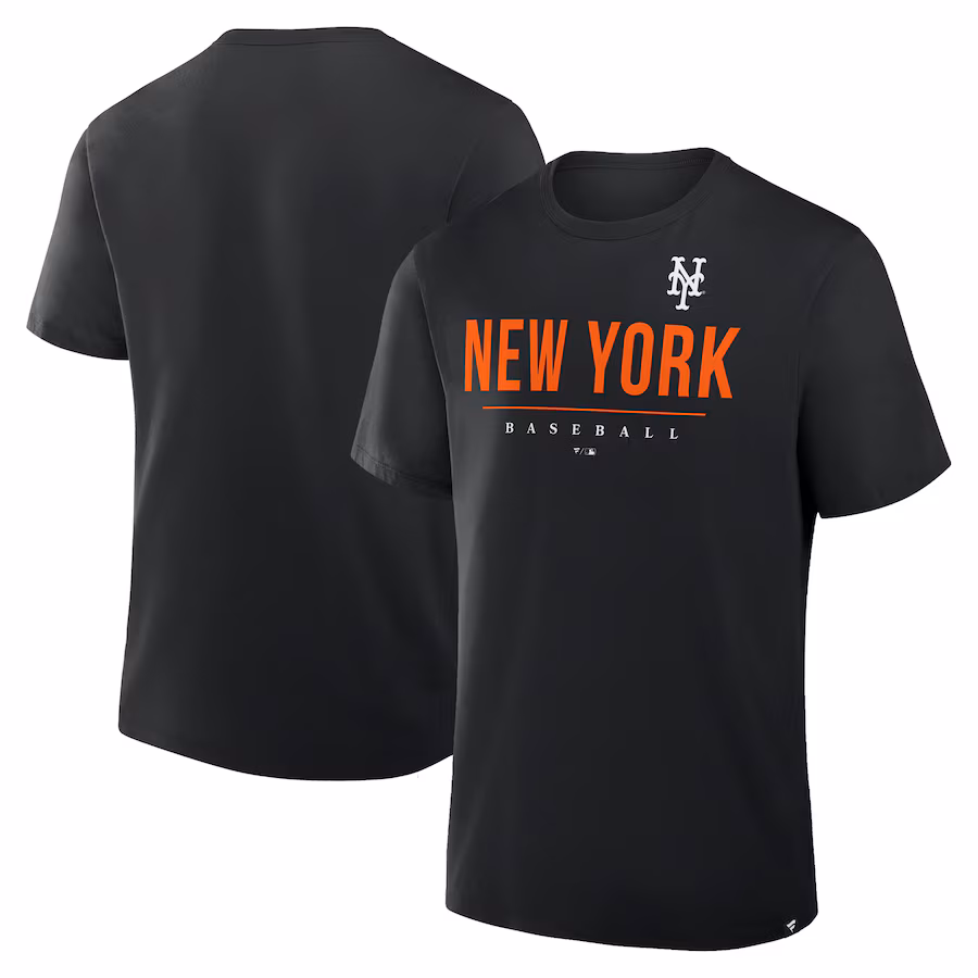 Men's New York Mets Fanatics Black Color Pop Legacy Clubhouse T-Shirt - Jersey