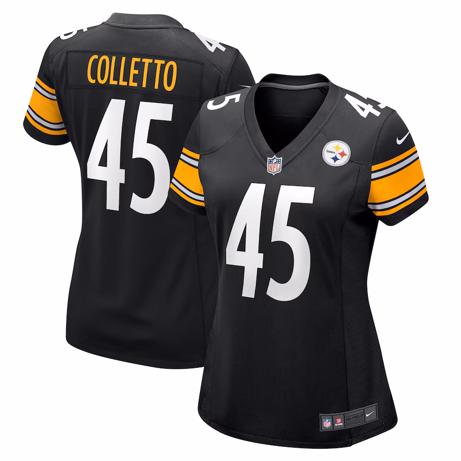 Women's Pittsburgh Steelers Jack Colletto Nike  Black  Game Jersey - Jersey