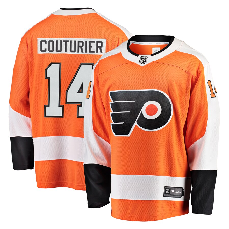 Men's Philadelphia Flyers Sean Couturier Fanatics Branded Orange Breakaway Jersey - Jersey