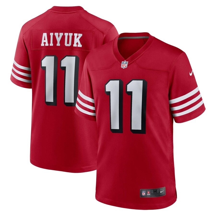 Men's San Francisco 49ers Brandon Aiyuk Nike Scarlet Alternate Game Jersey - Jersey
