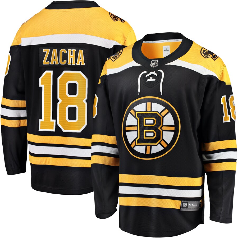 Men's Boston Bruins Pavel Zacha Fanatics Branded Black Home Breakaway Player Jersey - Jersey