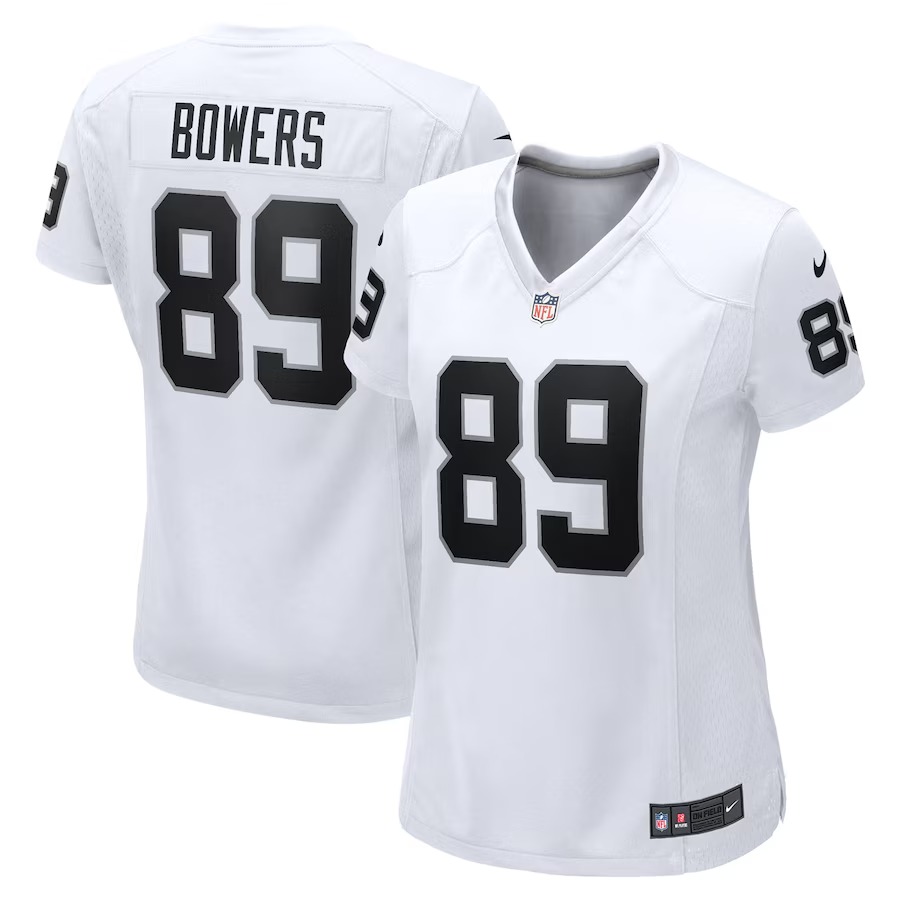 Women's Las Vegas Raiders Brock Bowers Nike White Game Jersey - Jersey