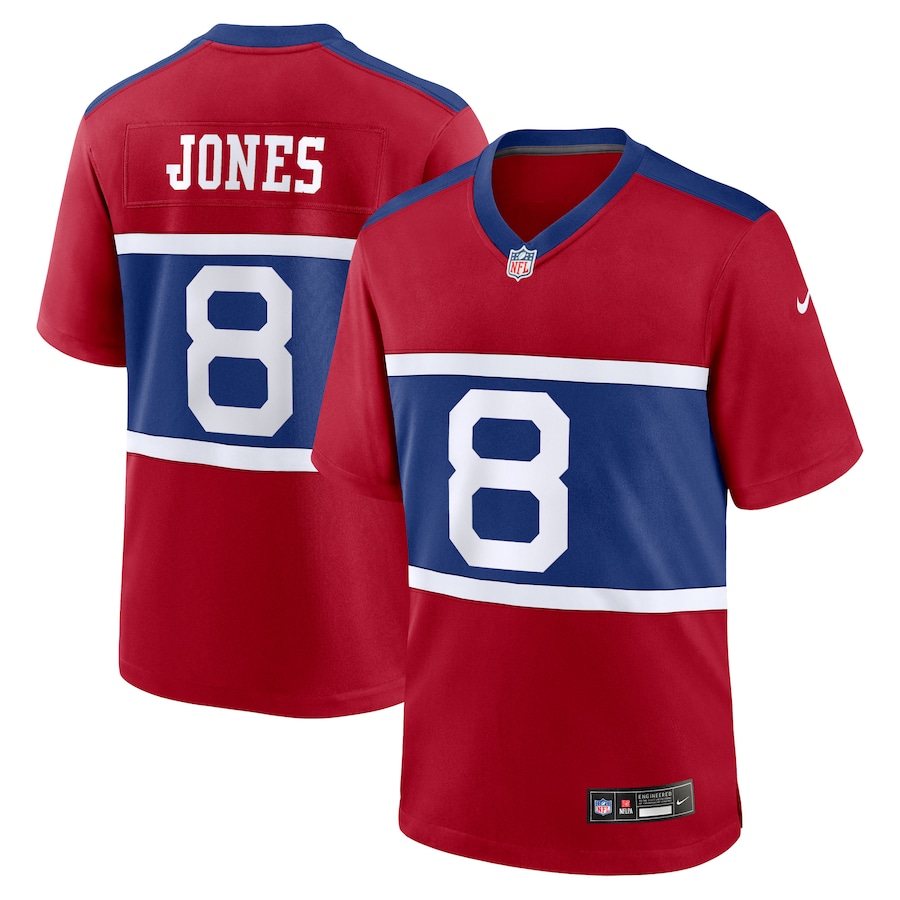 Men's New York Giants Daniel Jones Nike Century Red Alternate Player Game Jersey - Jersey