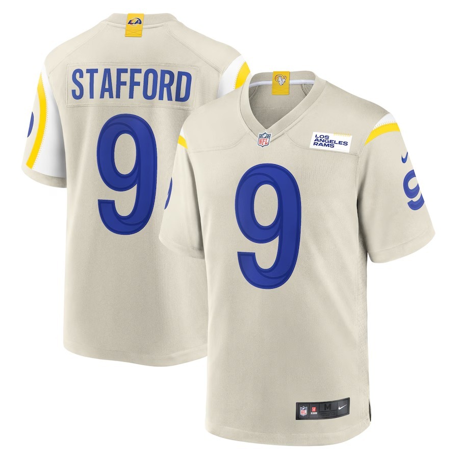 Men's Los Angeles Rams Matthew Stafford Nike Bone Player Game Jersey - Jersey