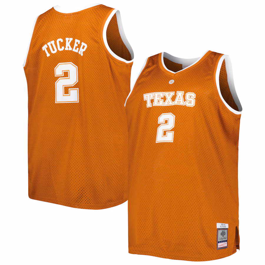 Men's Mitchell & Ness PJ Tucker Texas Orange Texas Longhorns 2005/06 Big & Tall Swingman Jersey - Jersey