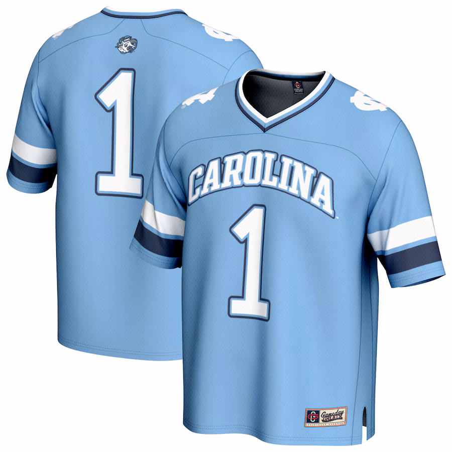 Unisex GameDay Greats #1 Carolina Blue North Carolina Tar Heels Lightweight Collegiate Football Fashion Jersey - Jersey