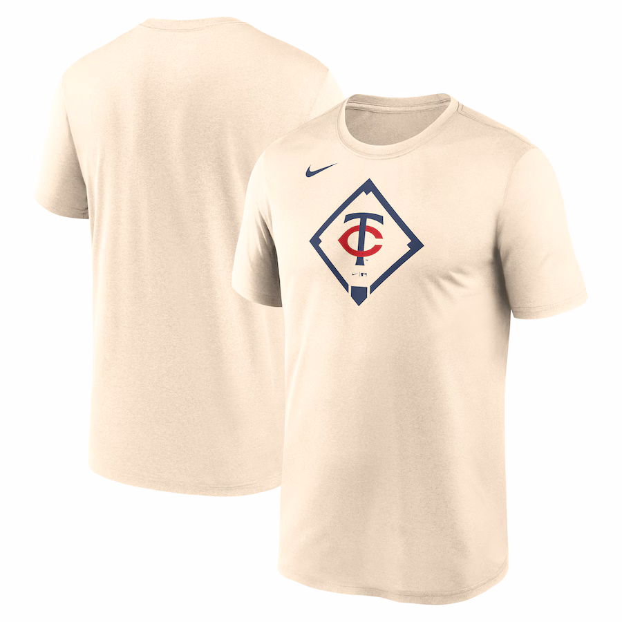 Men's Minnesota Twins Nike Cream Icon Legend Performance T-Shirt - Jersey