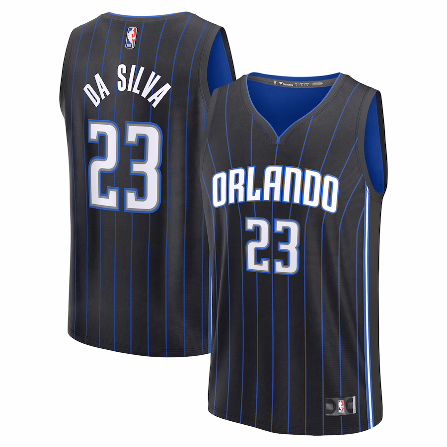 Men's Orlando Magic Tristan da Silva Fanatics Black 2024 NBA Draft Fast Break Player Jersey - Icon Edition - Jersey