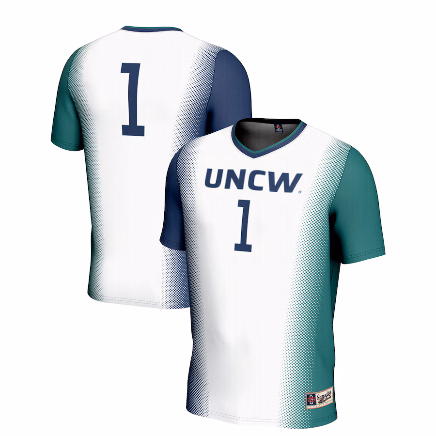Youth GameDay Greats White #1 UNC Wilmington Seahawks  Lightweight Women's Soccer Jersey - Jersey