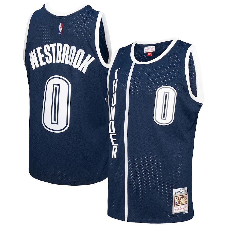 Men's Oklahoma City Thunder Russell Westbrook Mitchell & Ness Blue 2015/16 Swingman Jersey - Jersey