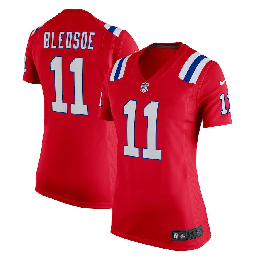 Women's New England Patriots Drew Bledsoe Nike Red Retired Game Jersey - Jersey