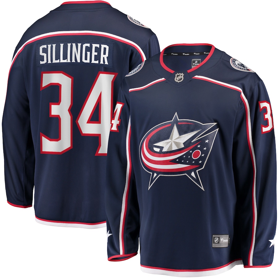 Men's Columbus Blue Jackets Cole Sillinger Fanatics Navy Home Breakaway Player Jersey - Jersey