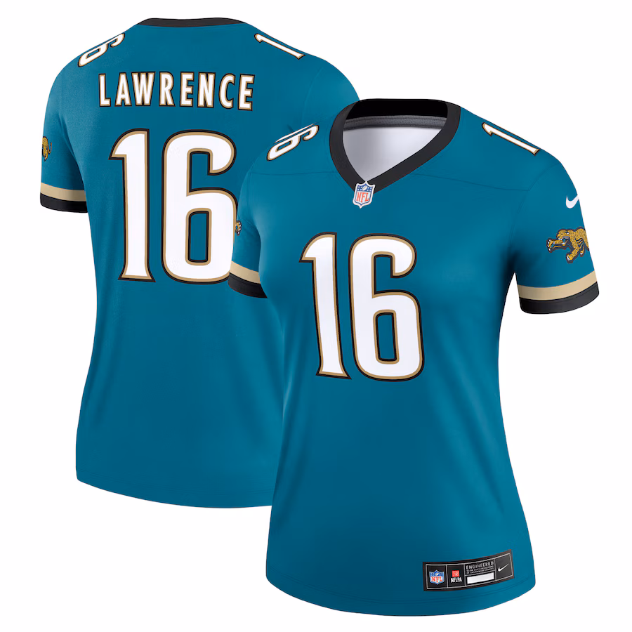 Women's Jacksonville Jaguars Trevor Lawrence Nike Teal Prowler Throwback Legend Jersey - Jersey