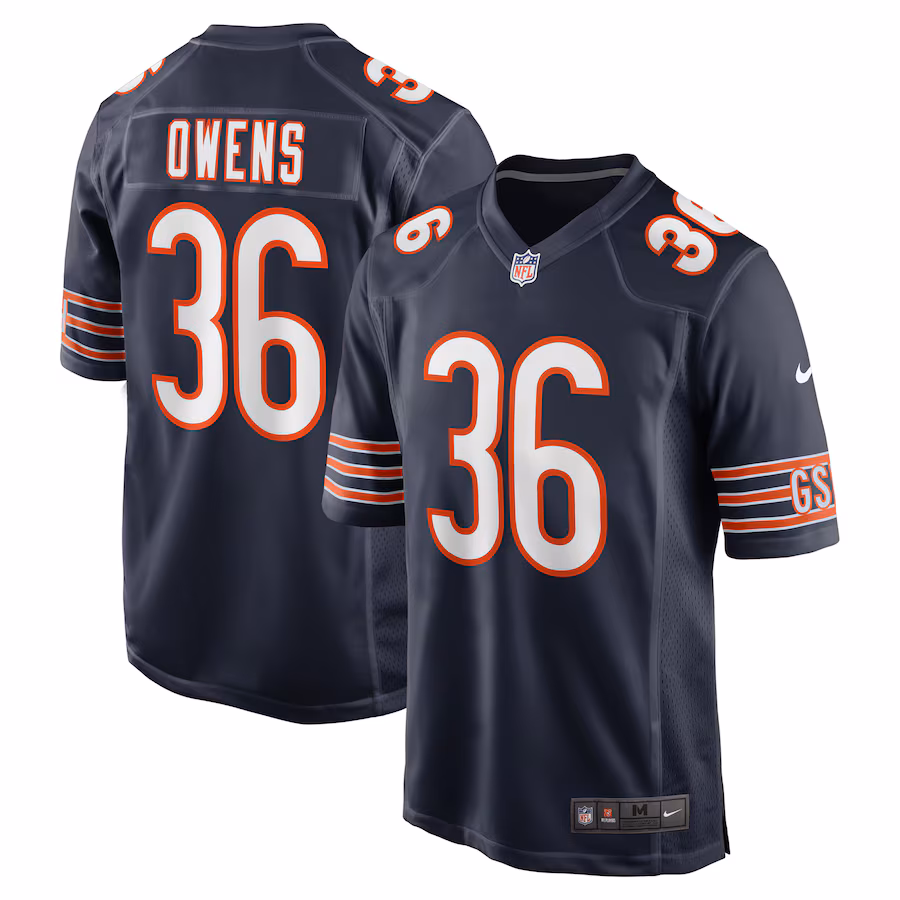 Men's Chicago Bears Jonathan Owens Nike Navy Game Jersey - Jersey