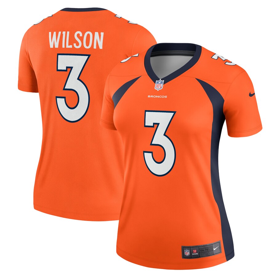 Women's Denver Broncos Russell Wilson Nike Orange Alternate Legend Jersey - Jersey