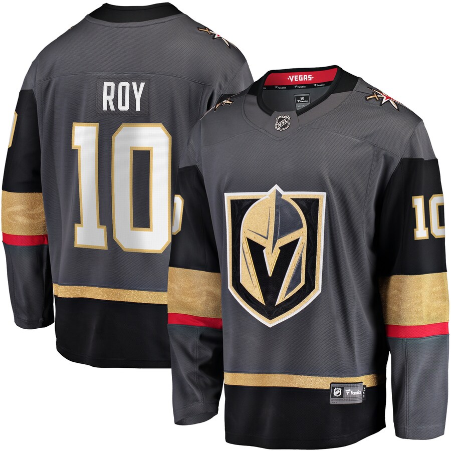Men's Vegas Golden Knights Nicolas Roy Fanatics Branded Gray Home Breakaway Player Jersey - Jersey