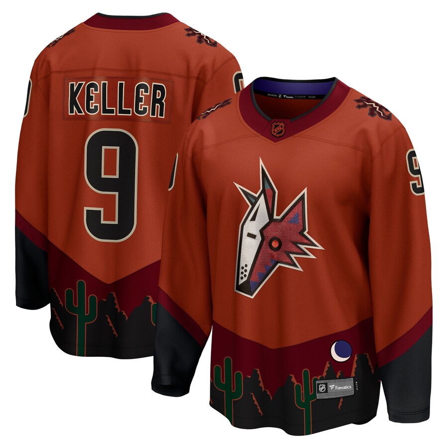Men's Arizona Coyotes Clayton Keller Fanatics Branded Burnt Orange Special Edition 2.0 Breakaway Player Jersey - Jersey