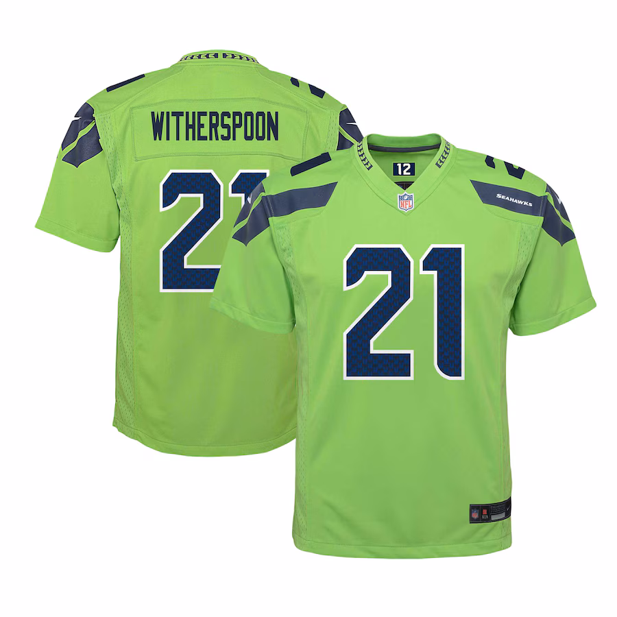 Youth Seattle Seahawks Devon Witherspoon Nike Neon Green Alternate Player Game Jersey - Jersey