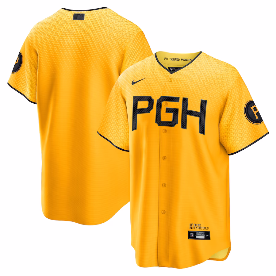 Men's Pittsburgh Pirates  Nike Gold City Connect Replica Jersey - Jersey