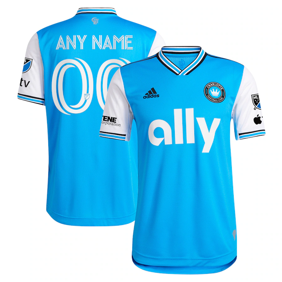 Men's Charlotte FC  adidas Blue 2023 Newly Minted Authentic Custom Jersey - Jersey