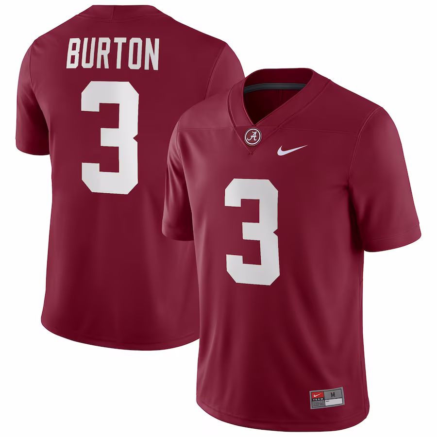 Jermaine Burton Alabama Crimson Tide Nike Player Game Jersey - Crimson - Jersey