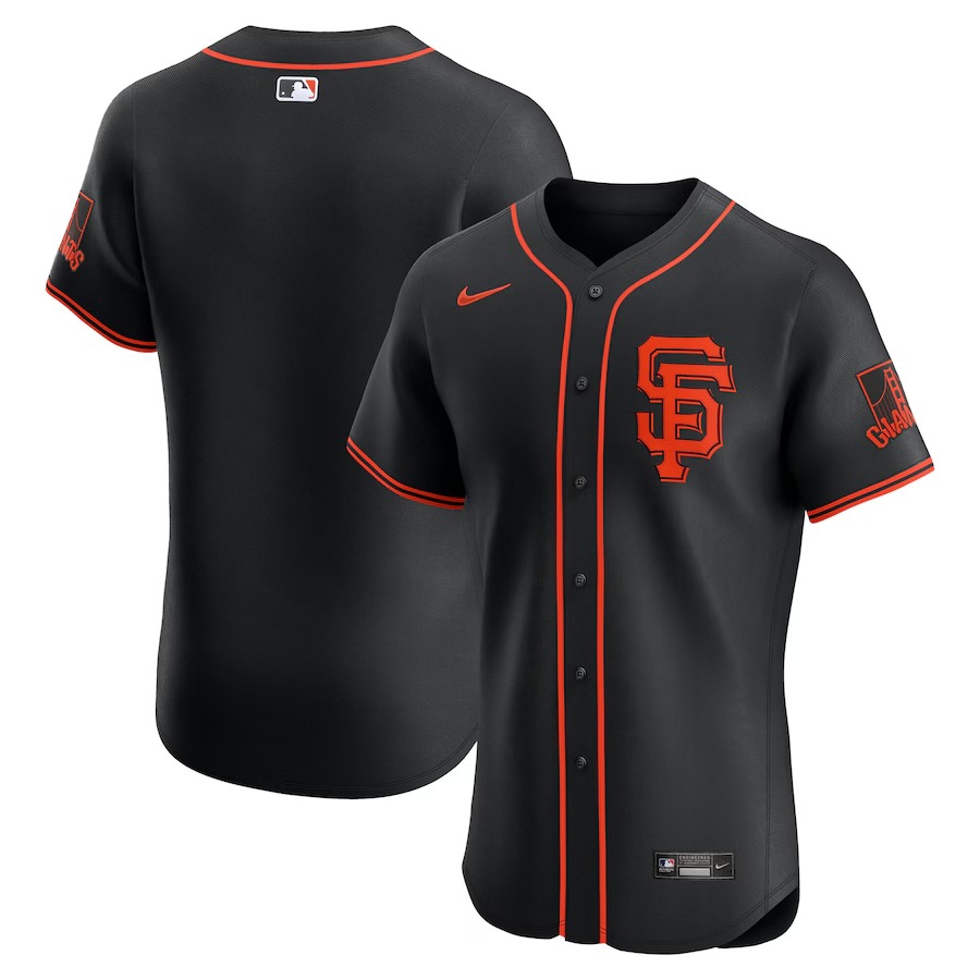 Men's San Francisco Giants Nike Black Alternate 2 Elite Jersey - Jersey