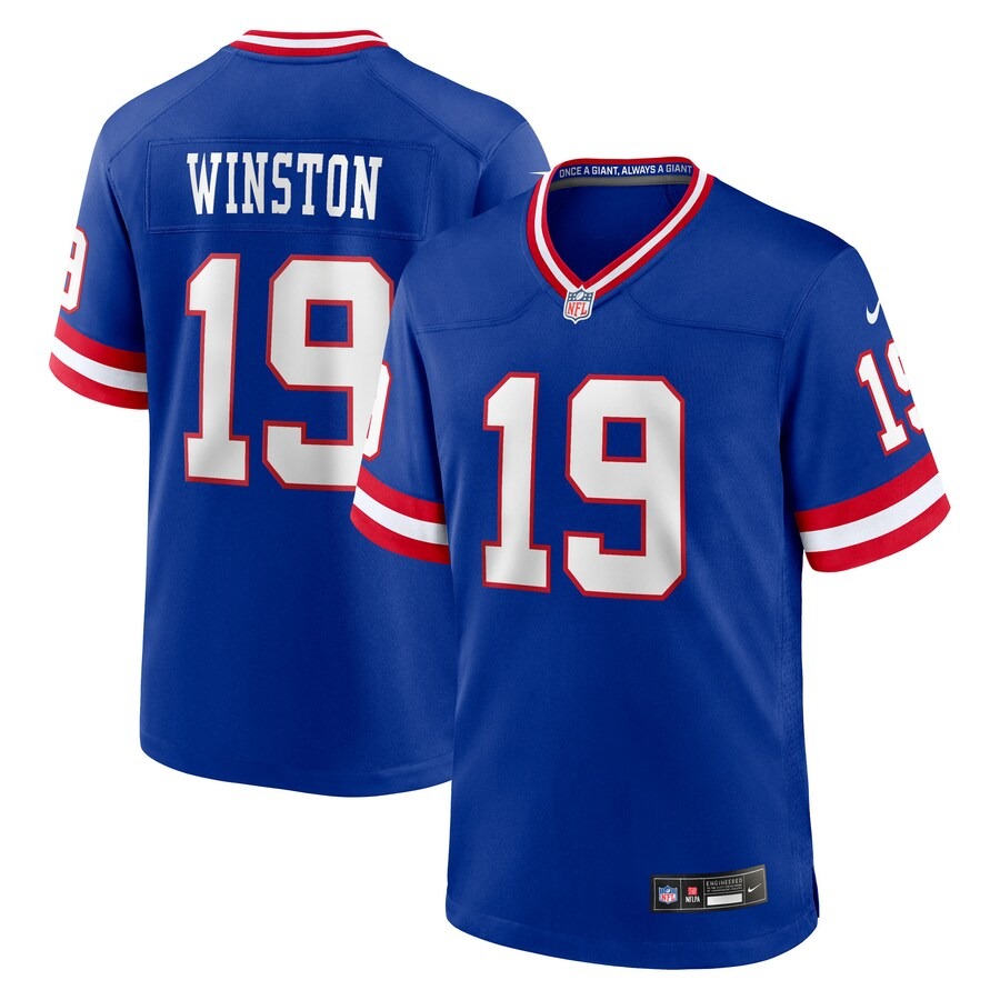 Men's New York Giants Jameis Winston Nike Royal Alternate 2 Game Jersey - Jersey