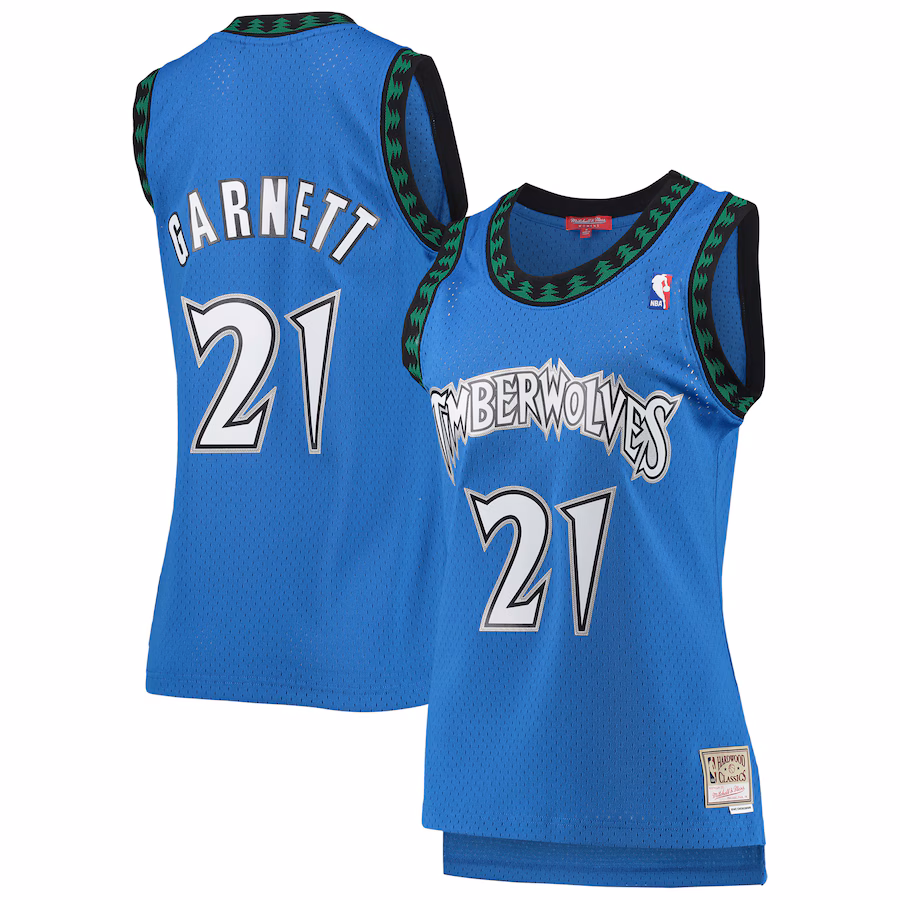Women's Minnesota Timberwolves Kevin Garnett Mitchell & Ness Blue  Hardwood Classics Swingman Jersey - Jersey