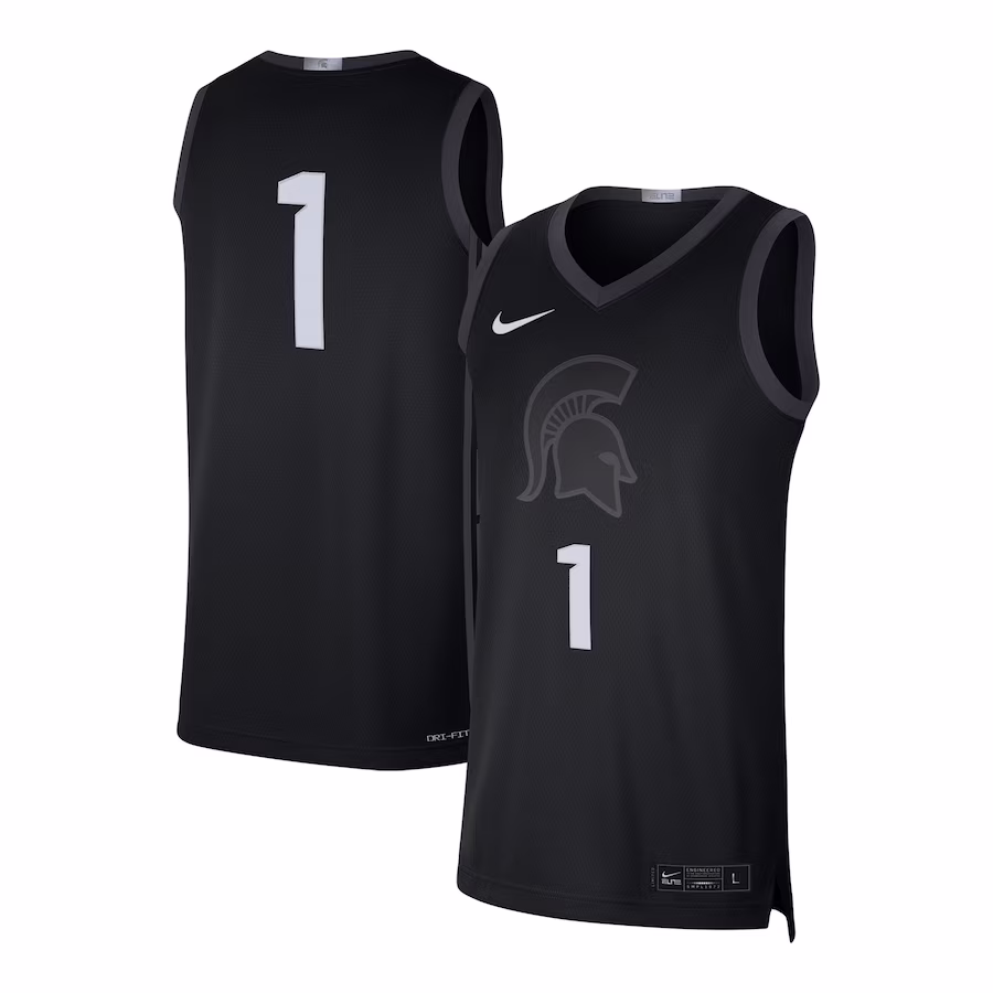 #1 Michigan State Spartans Nike Limited Authentic Jersey - Black - Jersey