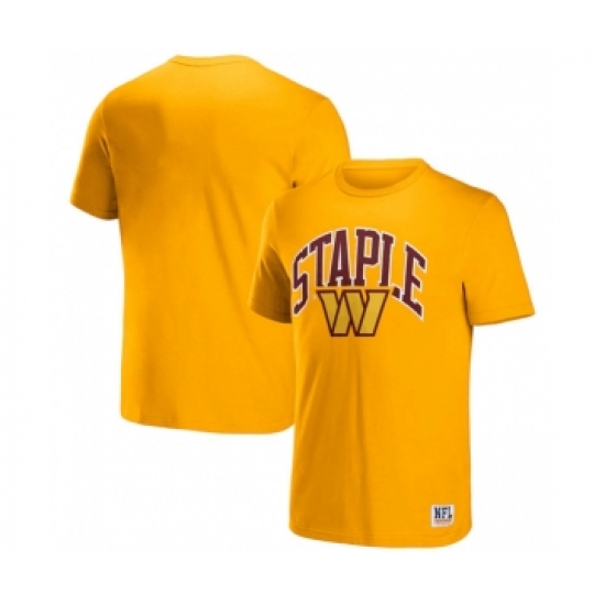 Men's Washington Commanders x Staple Yellow Logo Lockup T-Shirt - Jersey