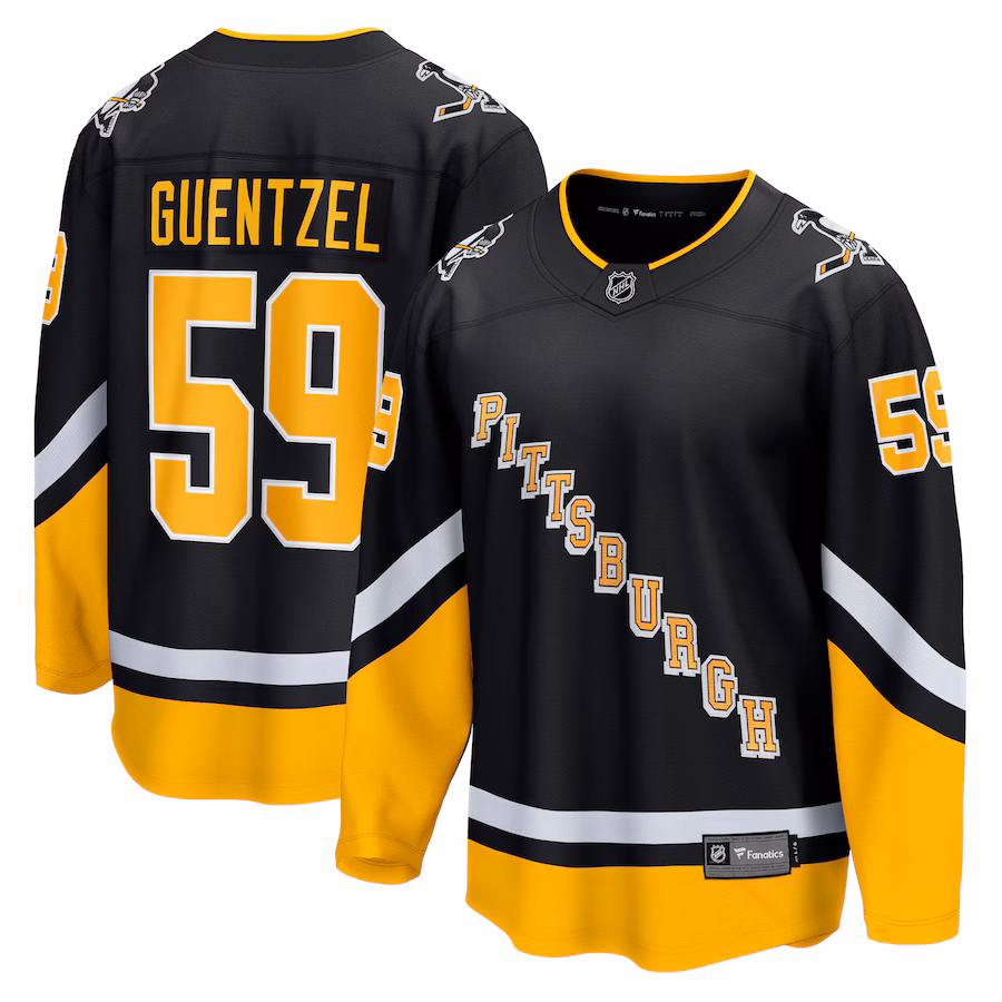 Men's Pittsburgh Penguins Jake Guentzel Fanatics Black Alternate Premier Breakaway Player Jersey - Jersey
