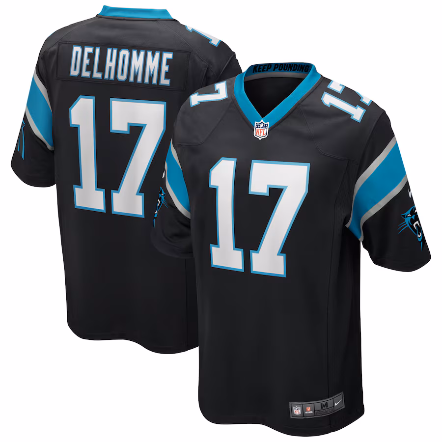 Men's Carolina Panthers Jake Delhomme Nike Black Game Retired Player Jersey - Jersey