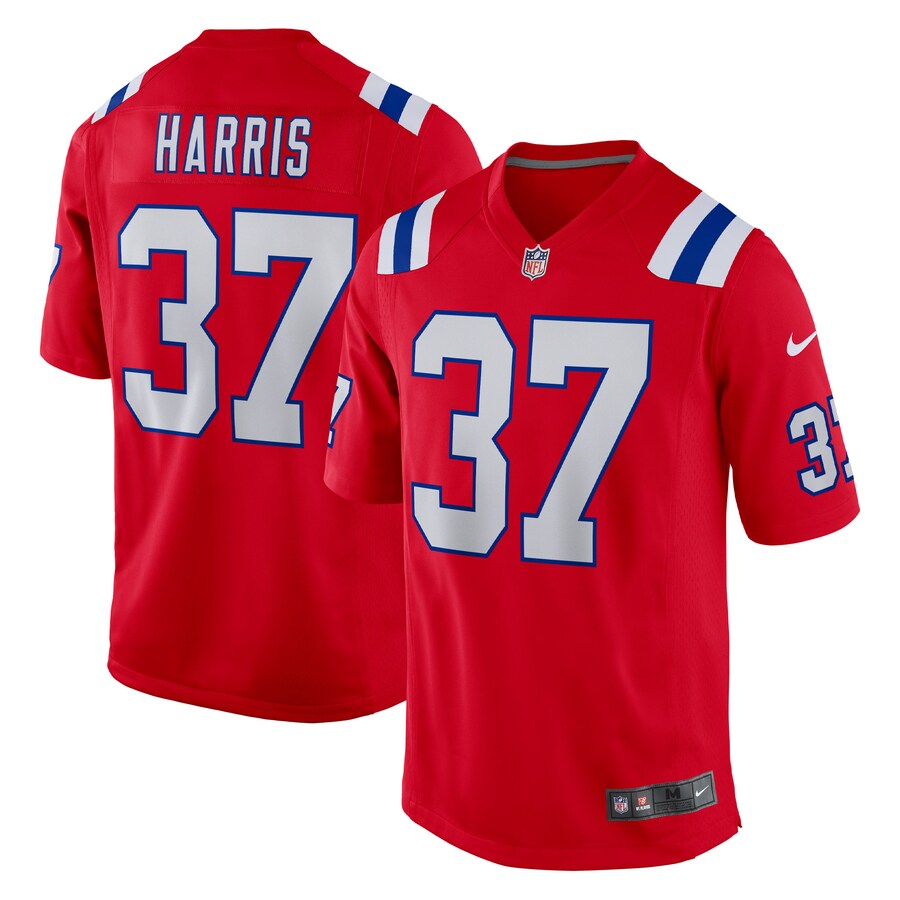 Men's New England Patriots Damien Harris Nike Red Alternate Game Jersey - Jersey