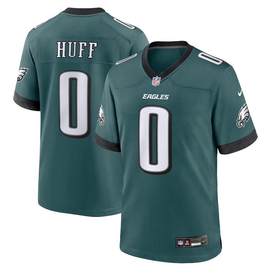 Men's Philadelphia Eagles Bryce Huff Nike Midnight Green Game Player Jersey - Jersey
