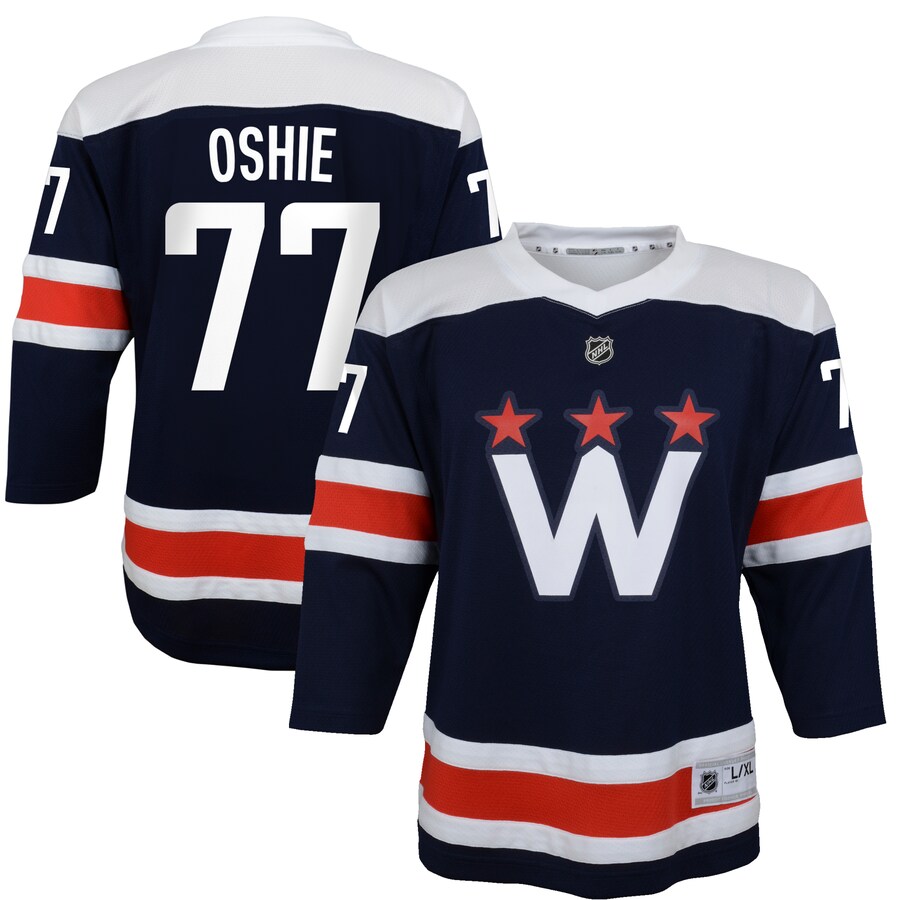 Youth Washington Capitals TJ Oshie Navy 2020/21 Alternate Replica Player Jersey - Jersey