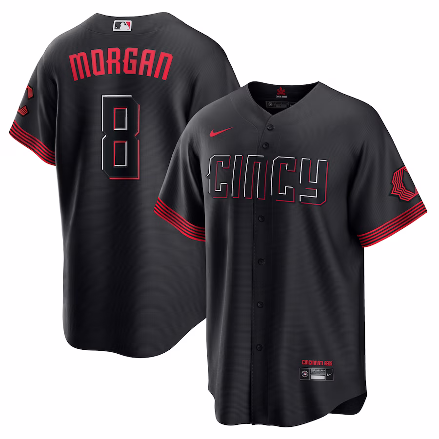 Men's Cincinnati Reds Joe Morgan Nike Black City Connect Replica Player Jersey - Jersey