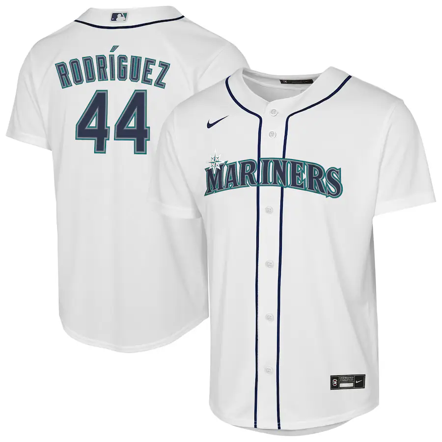 Youth Seattle Mariners Julio Rodriguez Nike White Home Replica Player Jersey - Jersey