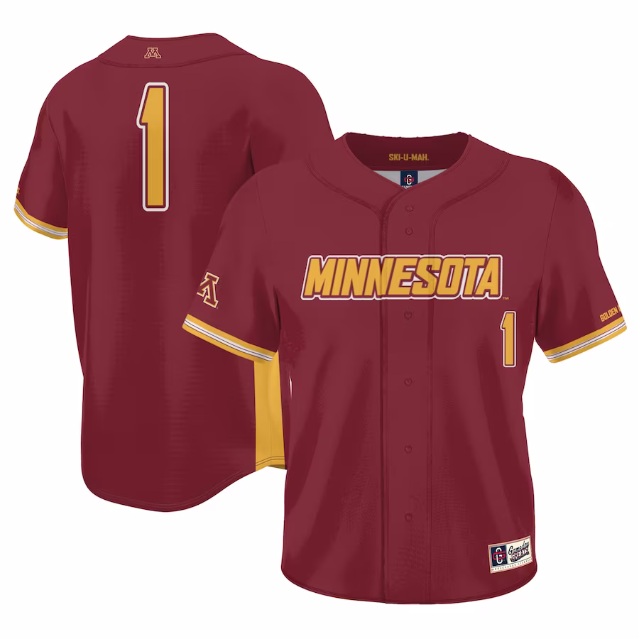 #1 Minnesota Golden Gophers GameDay Greats Lightweight Baseball Jersey - Maroon - Jersey