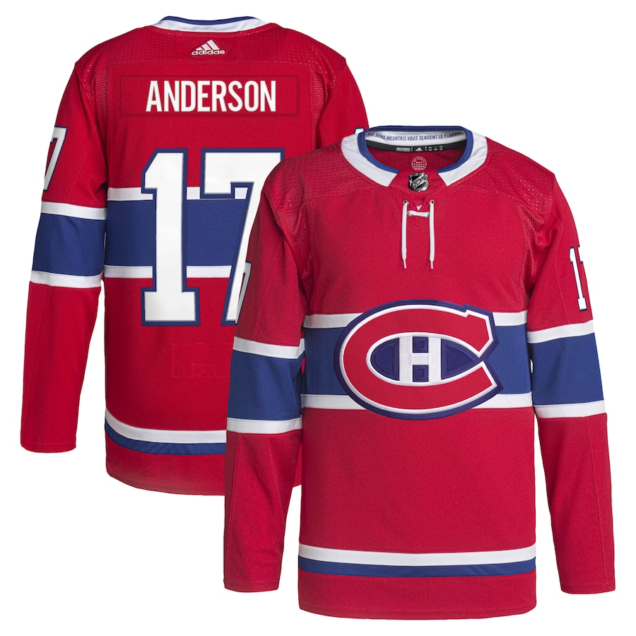 Men's Montreal Canadiens Josh Anderson adidas Red Home Primegreen Authentic Player Jersey - Jersey