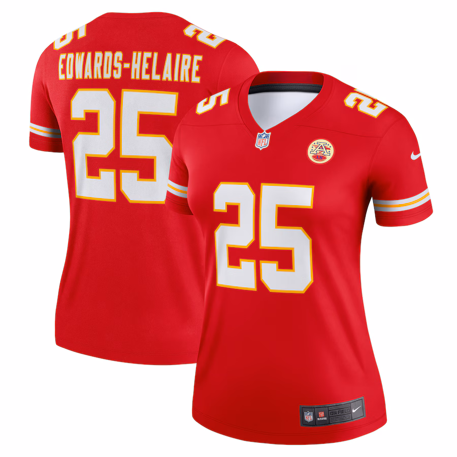 Women's Kansas City Chiefs Clyde Edwards-Helaire Nike Red Legend Player Performance Top - Jersey