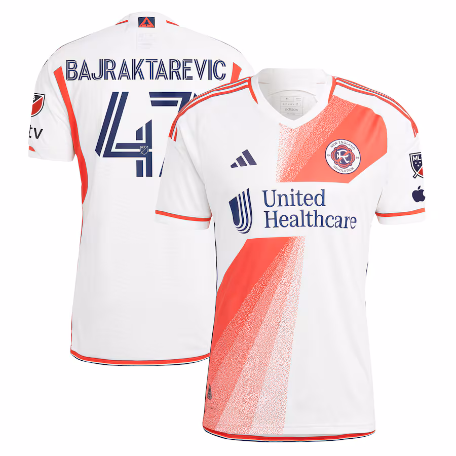 Men's New England Revolution Esmir Bajraktarevic adidas White 2024 Defiance Authentic Player Jersey - Jersey