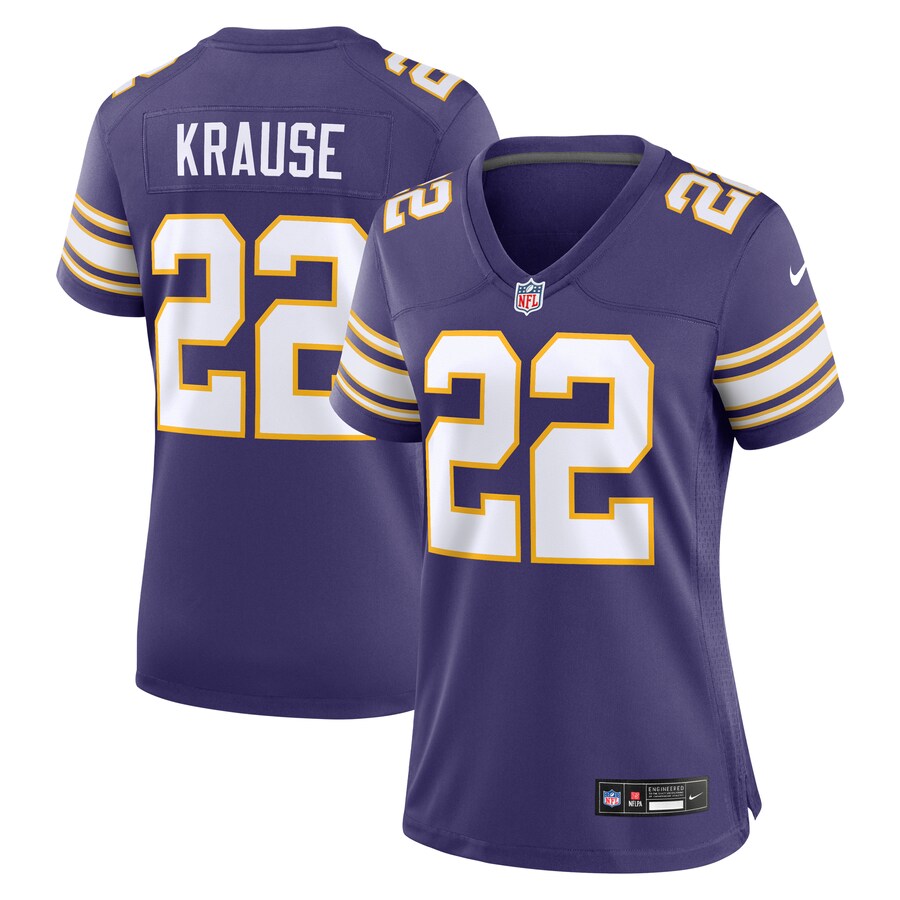 Women's Minnesota Vikings Paul Krause Nike Purple Classic Retired Player Jersey - Jersey