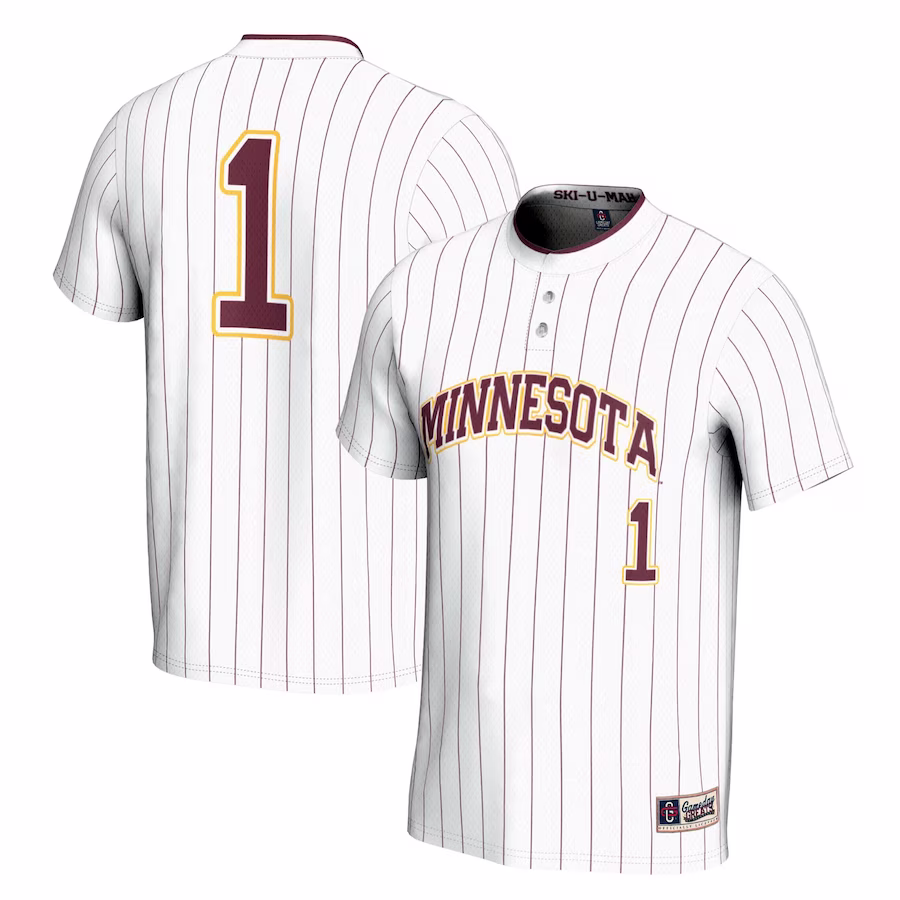 #1 Minnesota Golden Gophers GameDay Greats Youth Lightweight Softball Jersey - White - Jersey